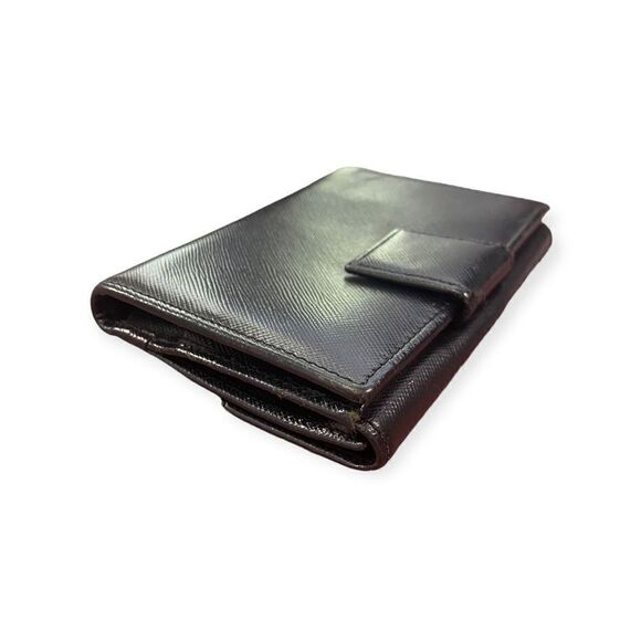 Authentic Prada Saffiano Wallet Black Compact - Picture 6 of 10
